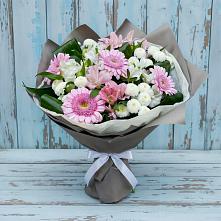 Букет цветов из:  Герберы, Альстромерии и Хризантемы в Санчурске