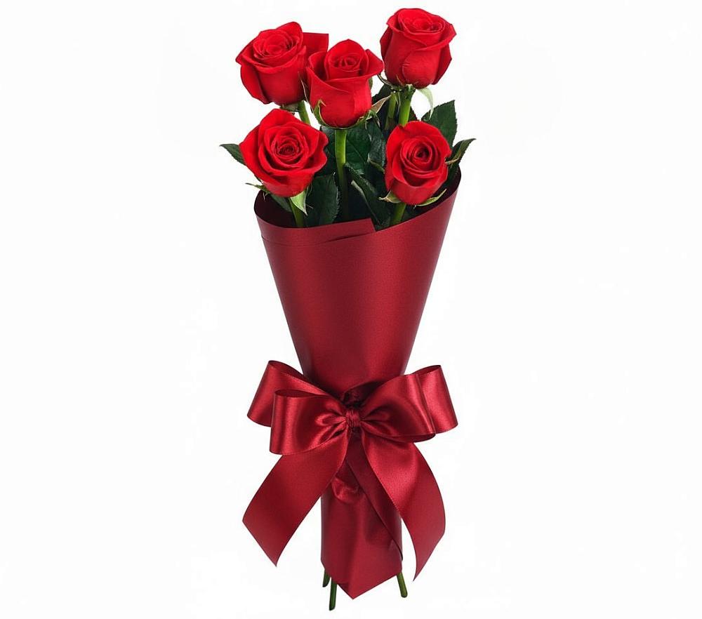 Букет 5 Красных роз Эдлесс Лав в Санчурске