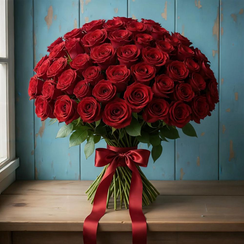 Букет Красные розы Блэк Меджик в Санчурске