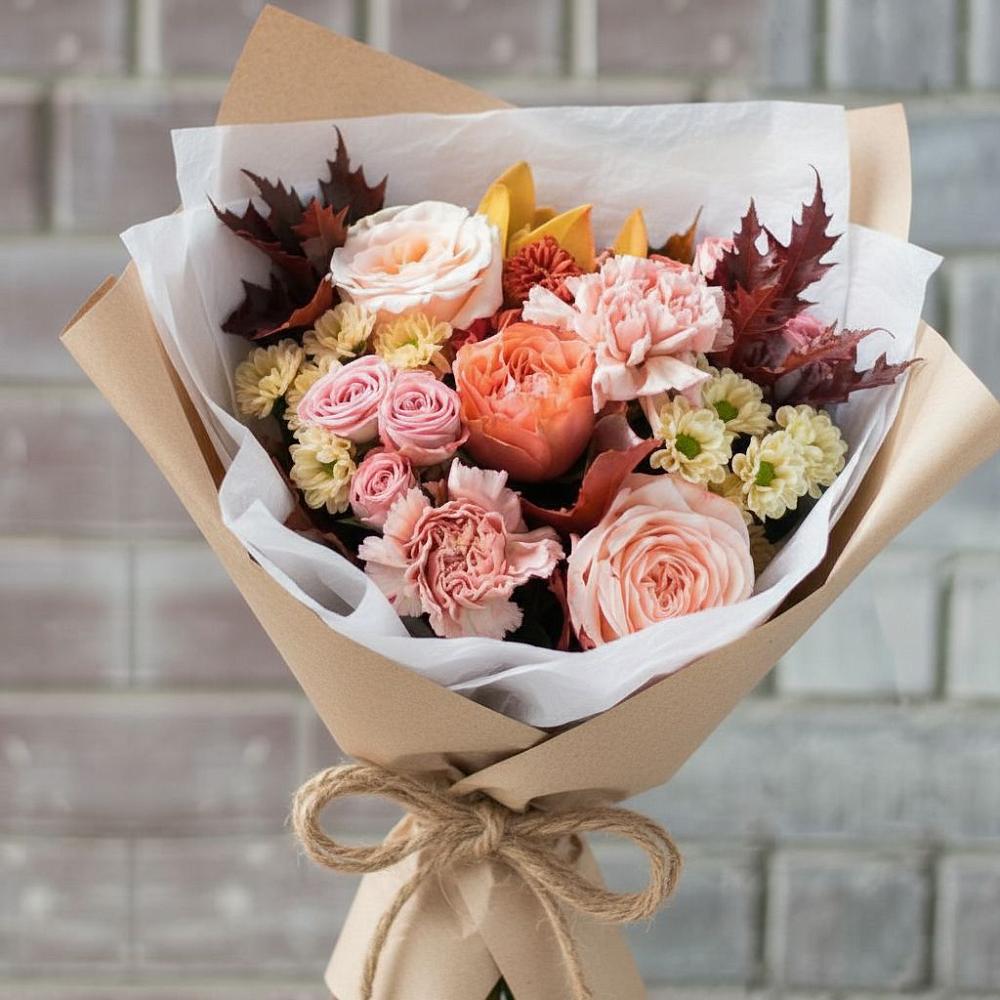 Букет цветов из: Гвоздики, Хризантемы и Розы в Санчурске