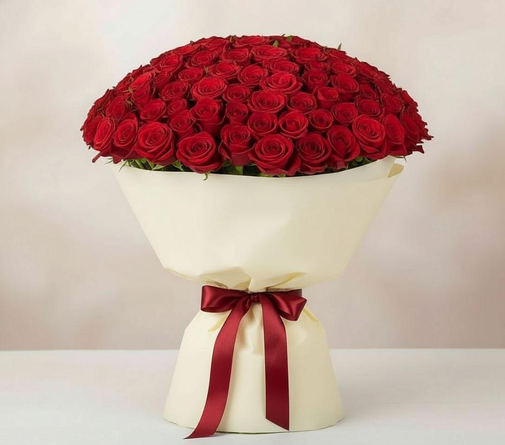 Букет 101 Красная роза Милано в Санчурске