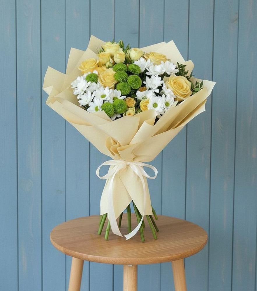 Букет цветов из: Хризантемы и Розы в Санчурске