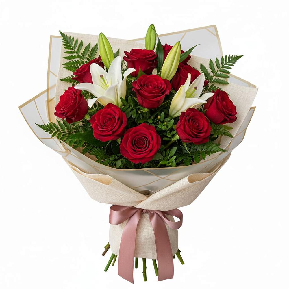 Букет цветов из: Лилии и Розы в Санчурске