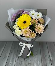 Букет цветов из:  Розы, Герберы и Хризантемы в Санчурске
