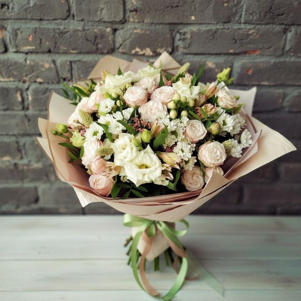 Букет цветов из: Альстромерии, Розы и Хризантемы в Санчурске