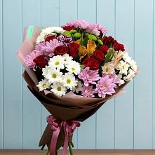 Букет цветов из:  Розы, Хризантемы и Альстромерии в Санчурске