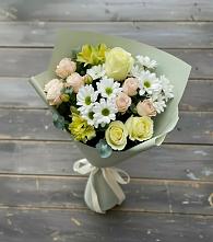 Букет цветов из:  Альстромерии, Розы и Хризантемы в Санчурске