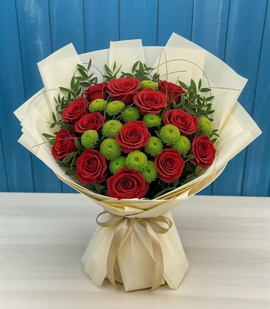 Букет цветов из: Розы и Хризантемы в Санчурске