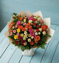Букет Микс из разноцветных кустовых роз #REPLACE_PRED# Санчурске